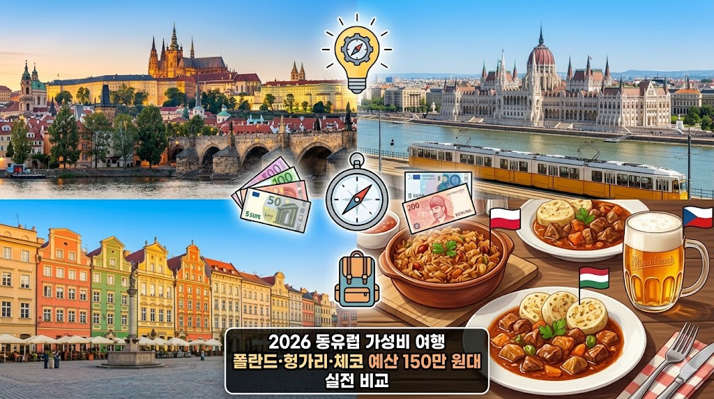 2026 동유럽 가성비 여행: 폴란드·헝가리·체코
