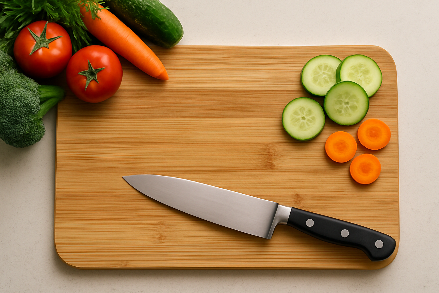 깨끗이 청소 된 도마 이미지