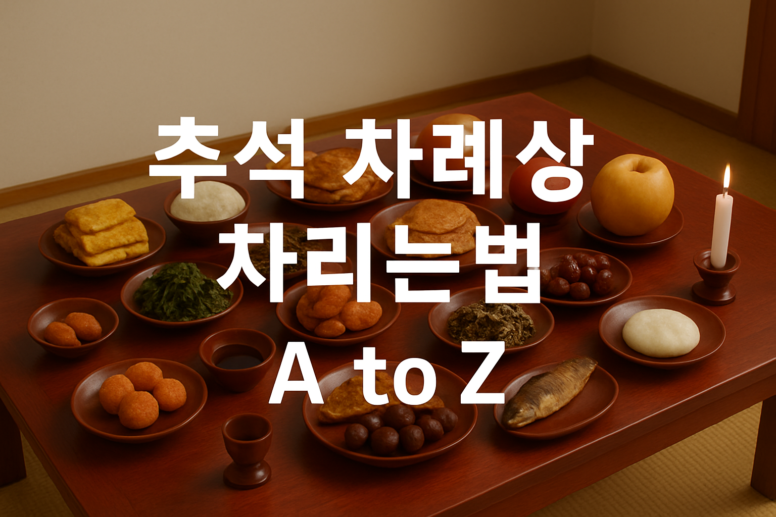추석 차례상 차리는 법