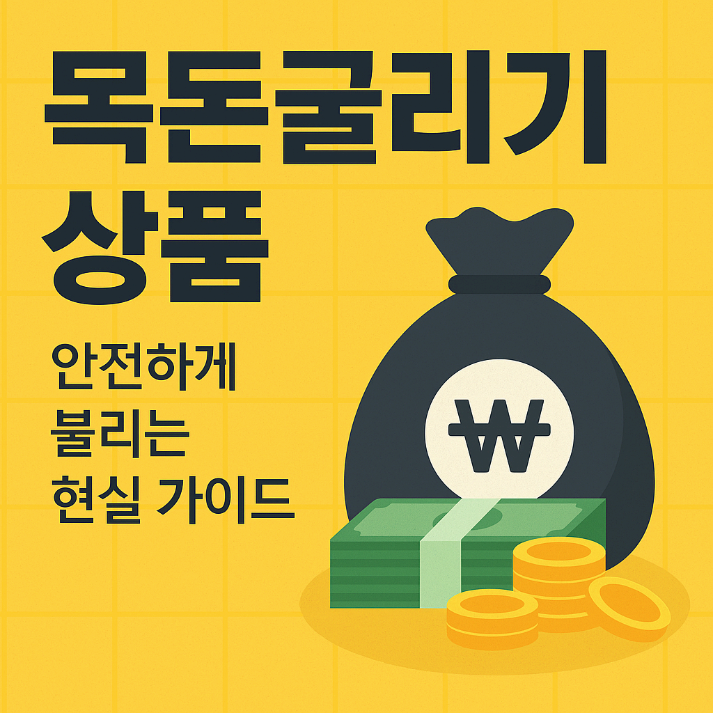 2025년 목돈굴리기상품 총정리 – 안전하게 불리는 현실 가이드