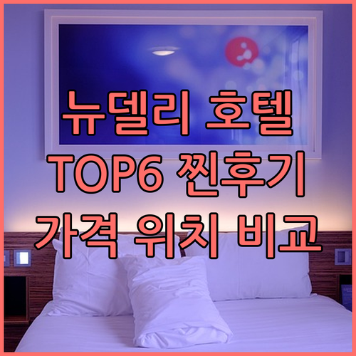 뉴델리 호텔 TOP6 찐후기 비교 가