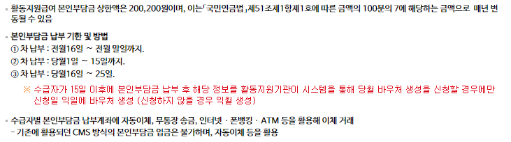 본인부담금 납부 기한 및 방법