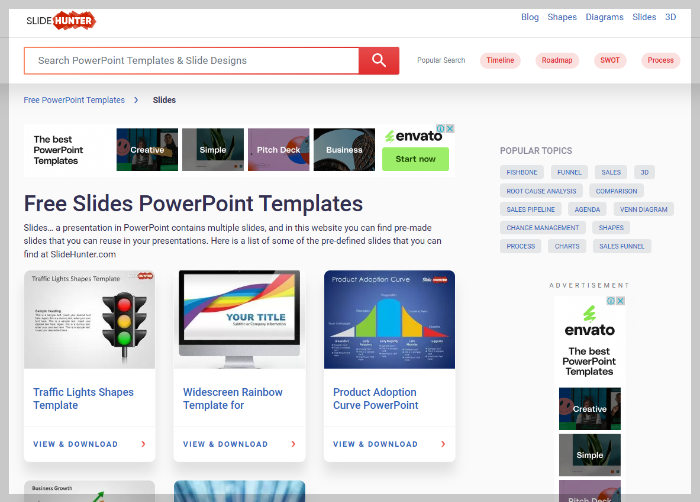무료 PPT 템플릿 다운로드 사이트 slide hunter