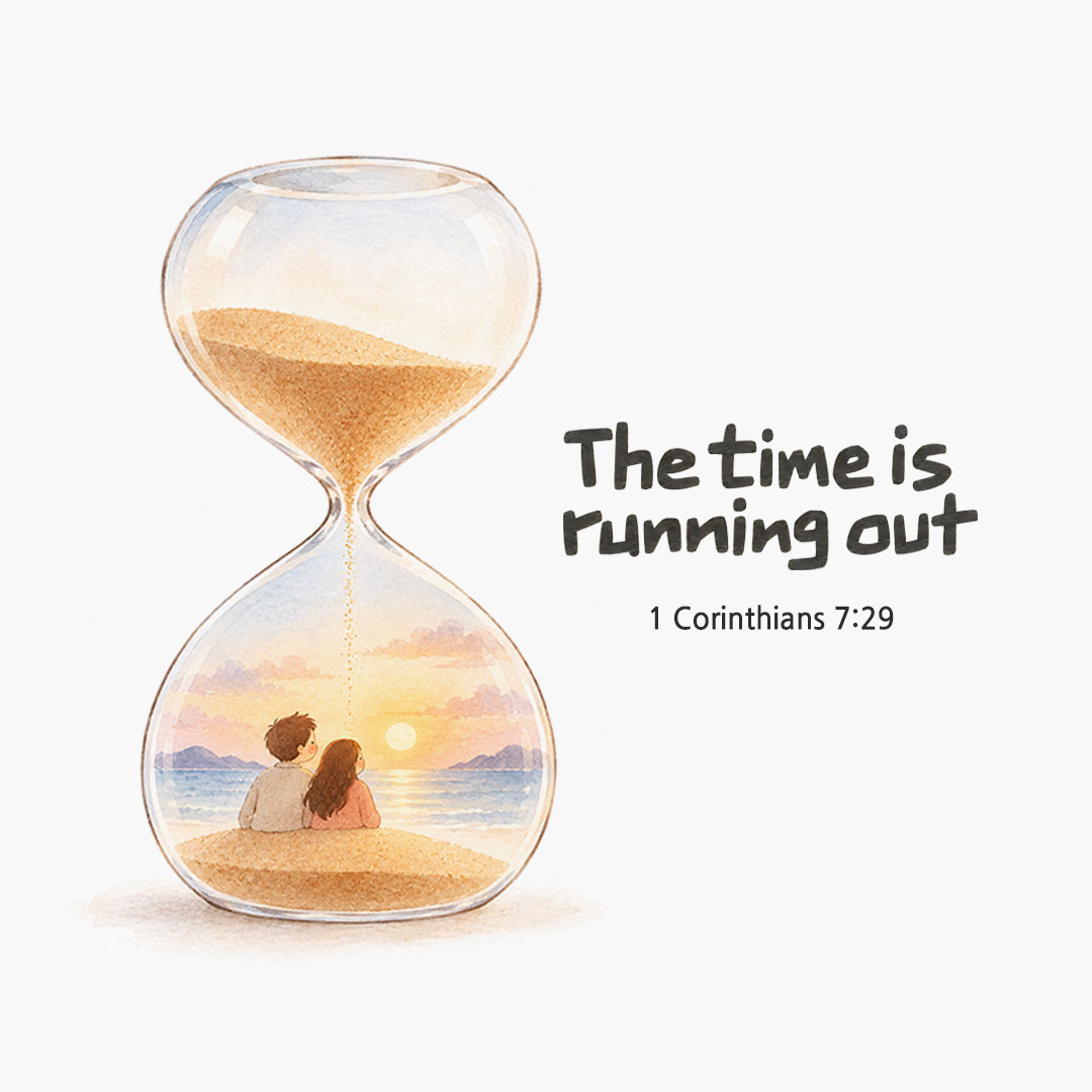 Today's Bible verse card 1 Corinthians 7:29 scripture image