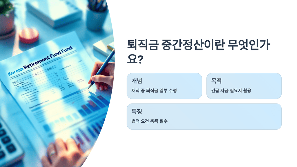 퇴직금 중간정산이란 무엇인가요?