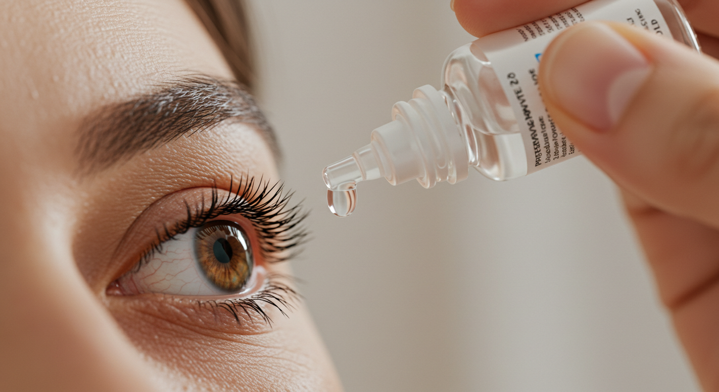 인공눈물을 이용해서 잠시 안정을 시키세요