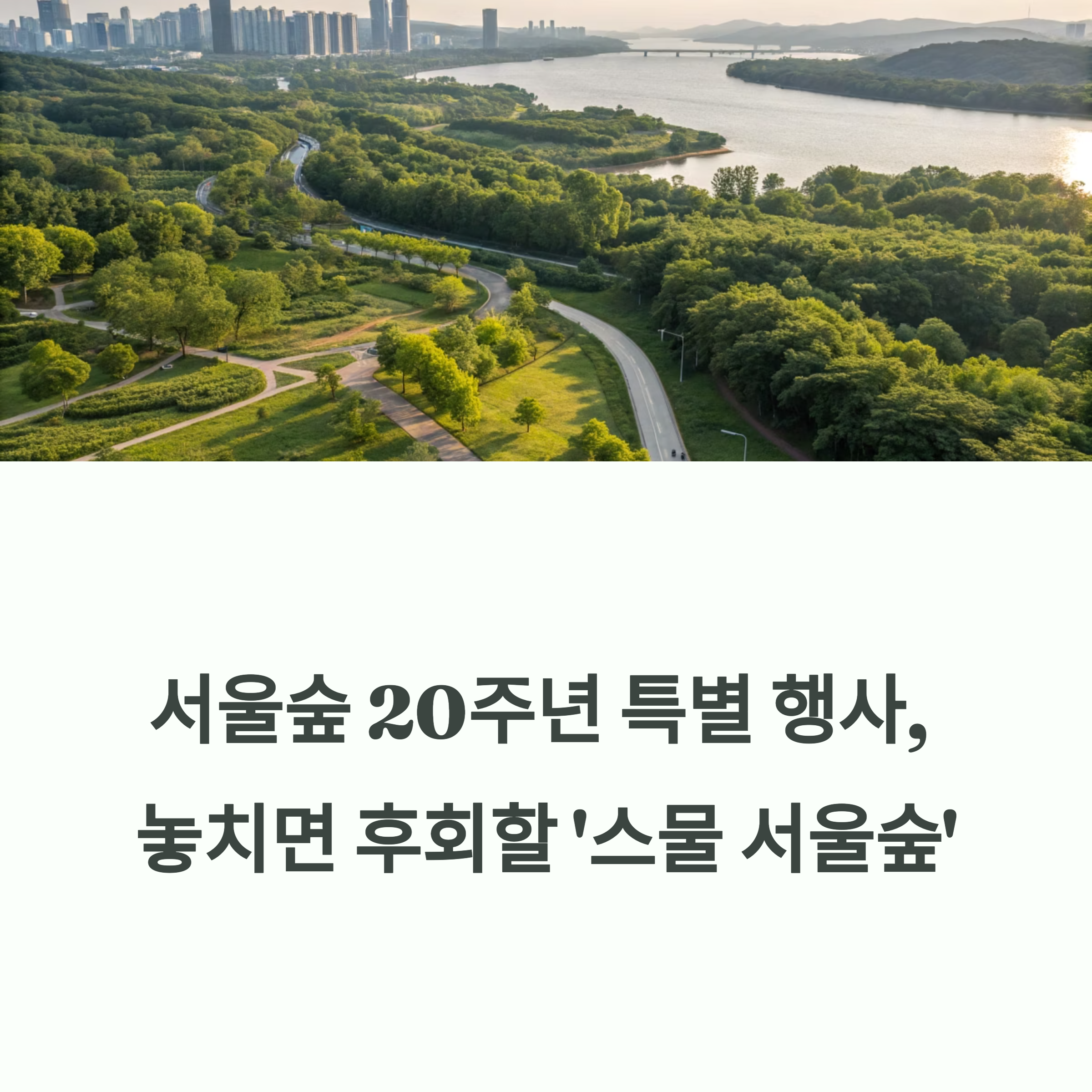 '스물 서울숲' 행사 완벽 가이드