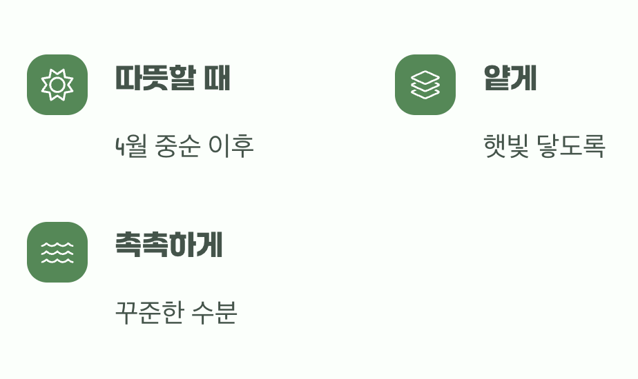 그래서, 실패 없는 파종의 비밀은?