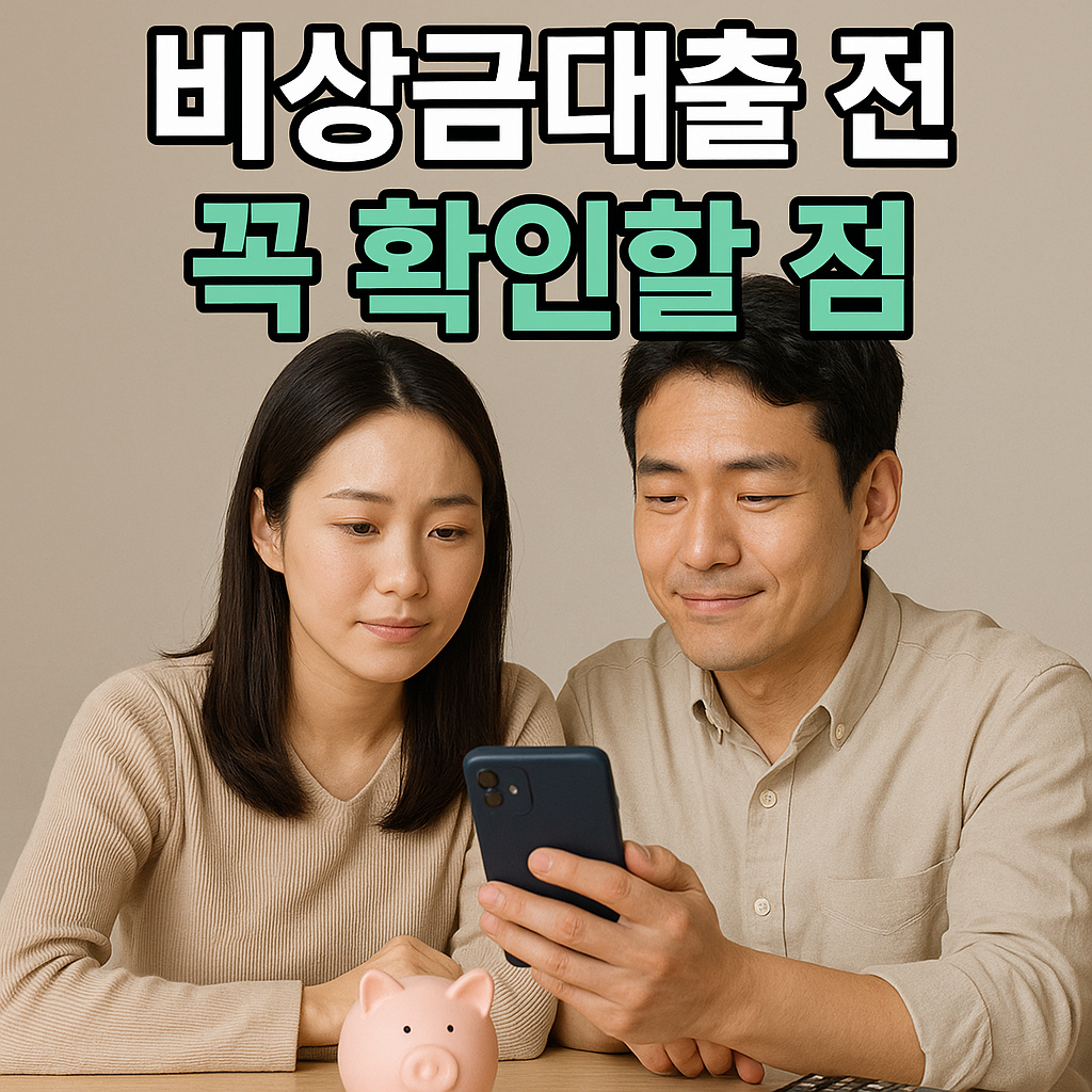 비상금대출 전 꼭 확인할 점