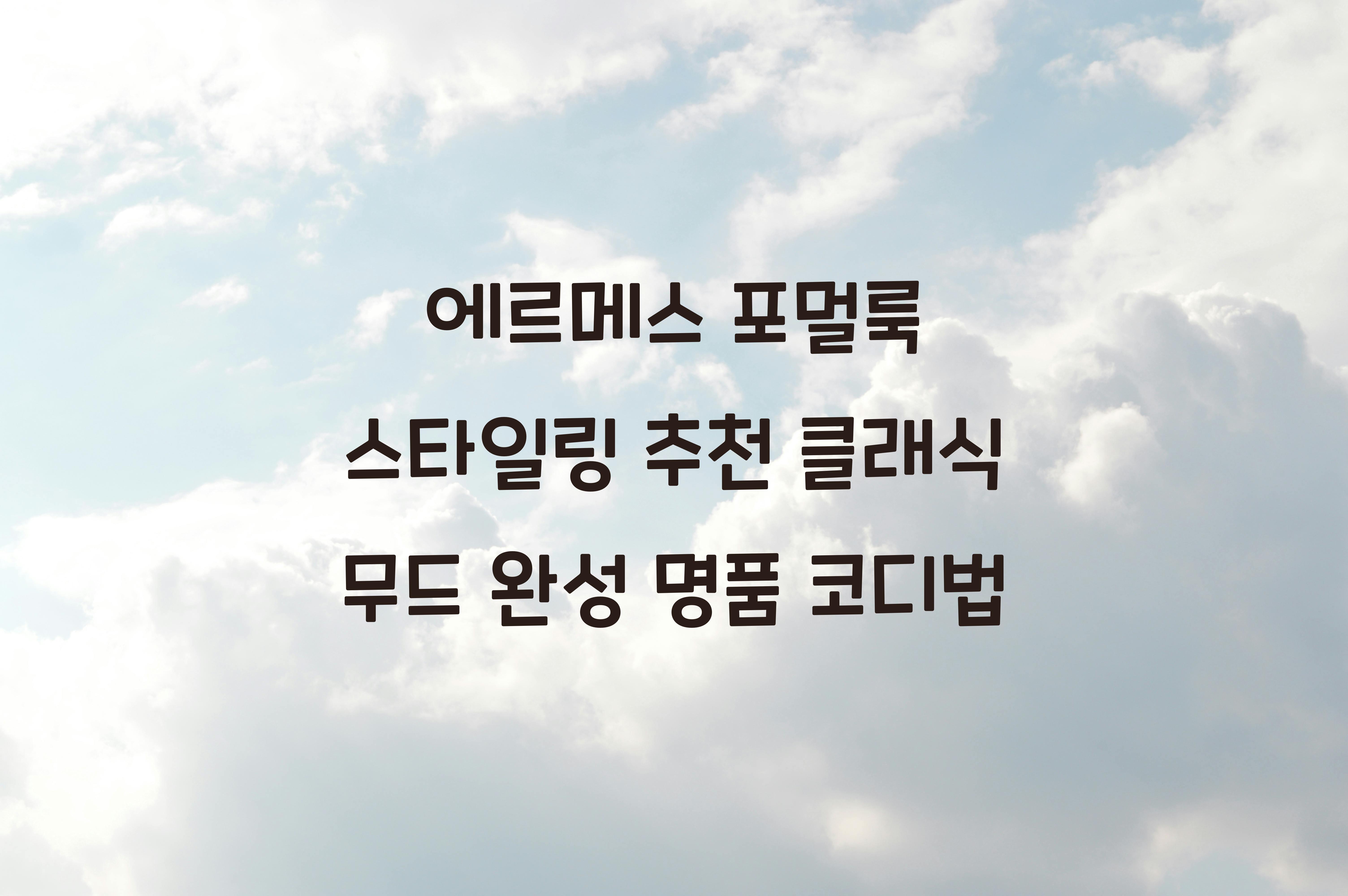 에르메스 포멀룩 스타일링