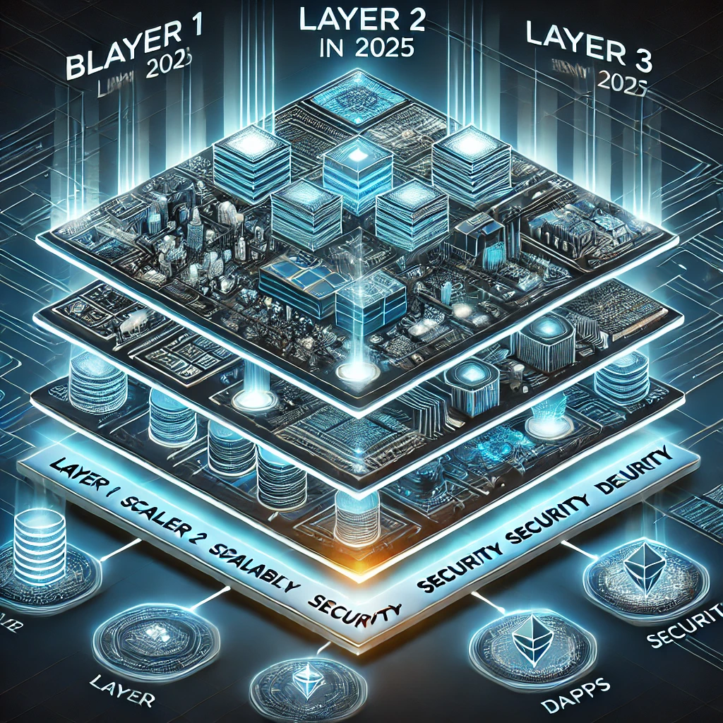 블록체인 레이어 구조와 관련된 이미지