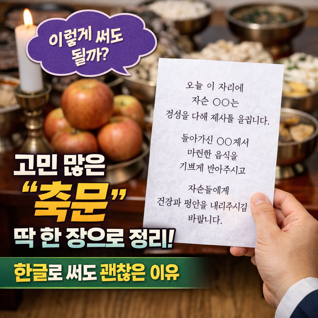 축문쓰는 방법