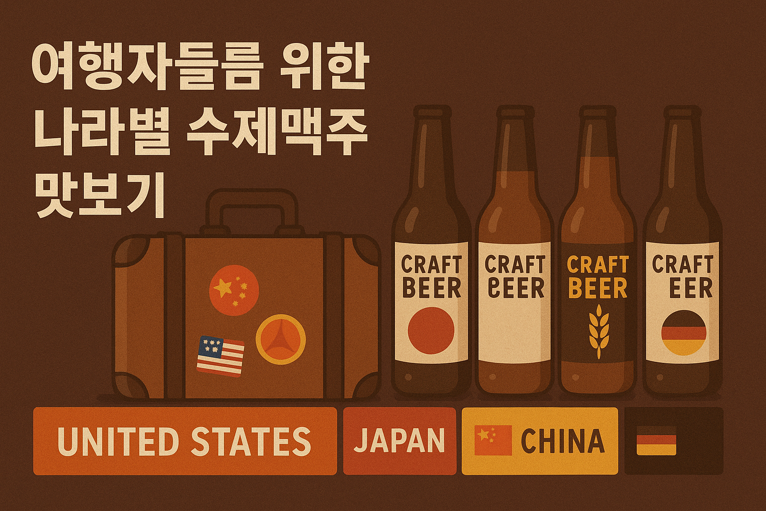 여행자들을 위한 나라별 수제맥주 맛보기 연관 이미지