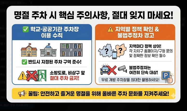 2026 설날 무료주차장(일정, 기간)(지역별 + 현황)