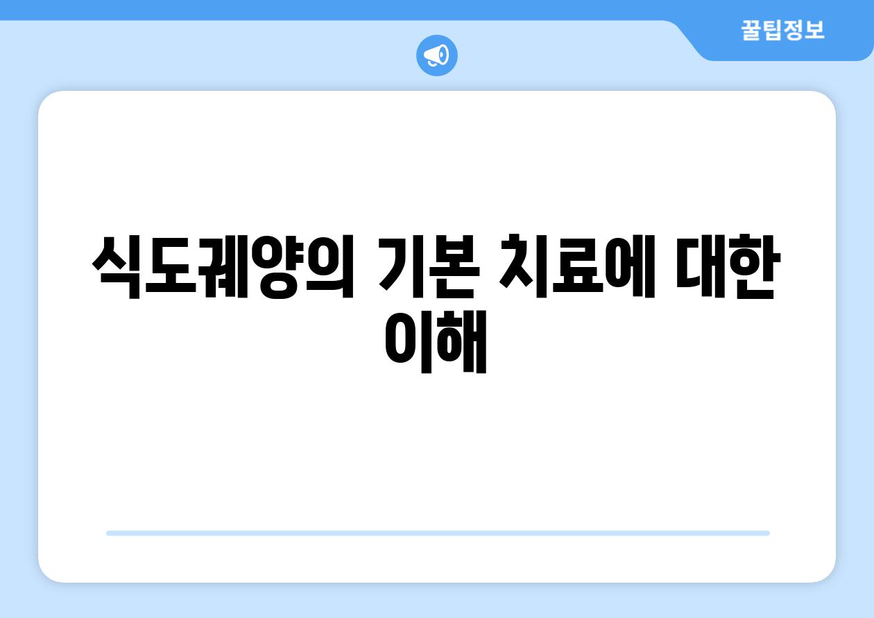 식도궤양의 기본 치료에 대한 이해