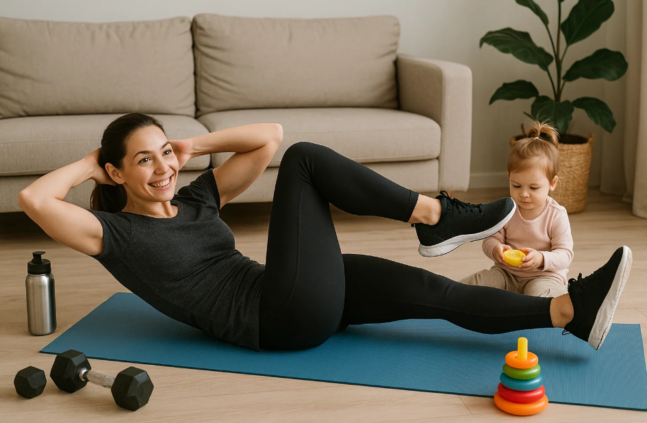 주부의 홈트레이닝 사진