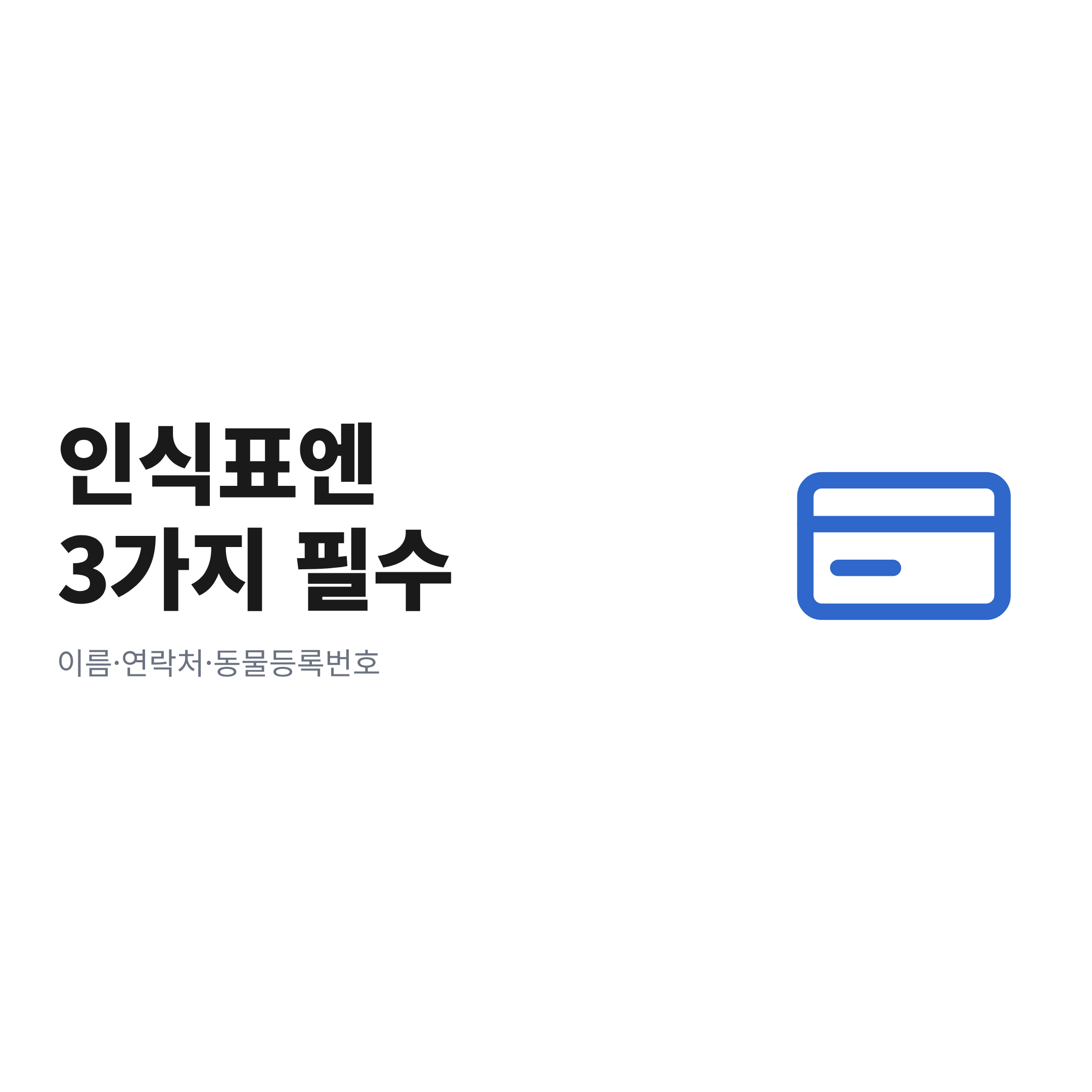 반려견 인식표에 적어야 하는 이름·연락처·동물등록번호 예시