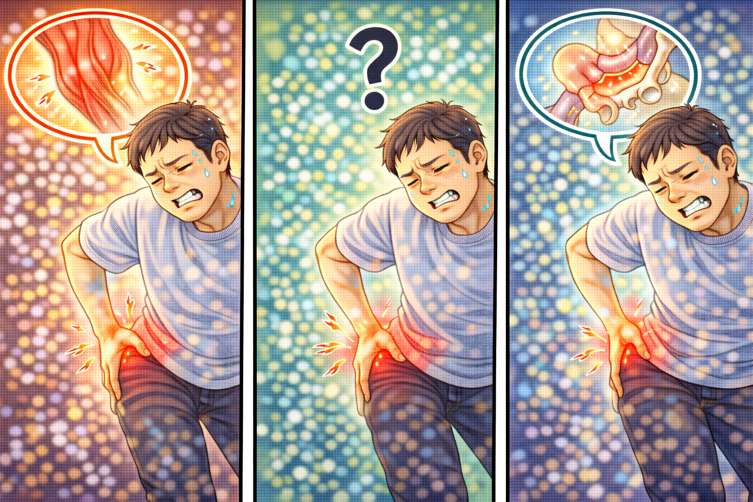 고관절 통증, 근육과 관절 차이는? 관련 사진