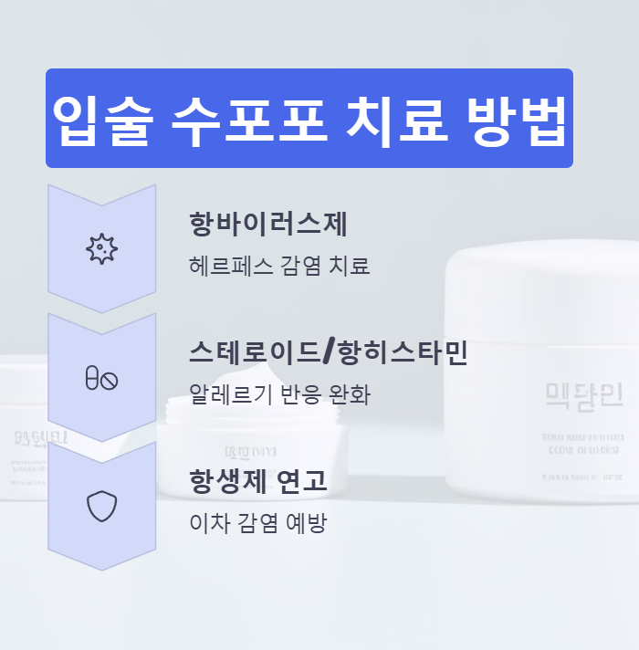 입술 수포 치료 방법