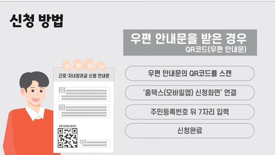 우편안내를-받은-경우 우편안내문의-QR코드-스캔