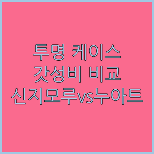 가성비 갑 투명 케이스 추천! 신지모..