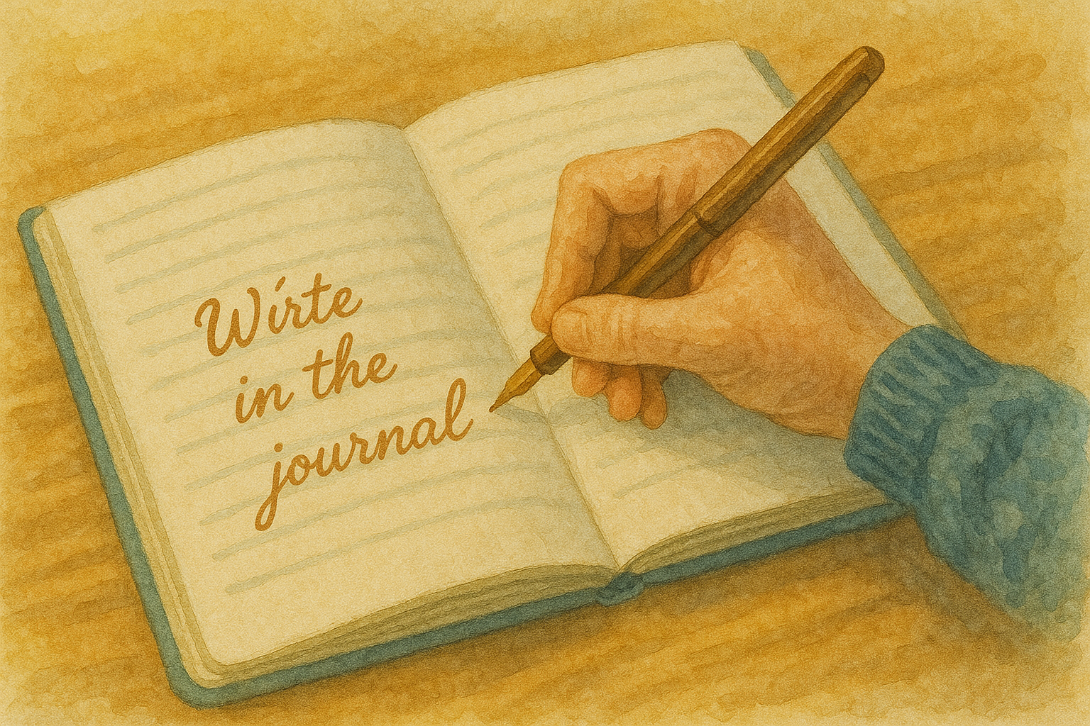 왼손으로 일기 쓰기