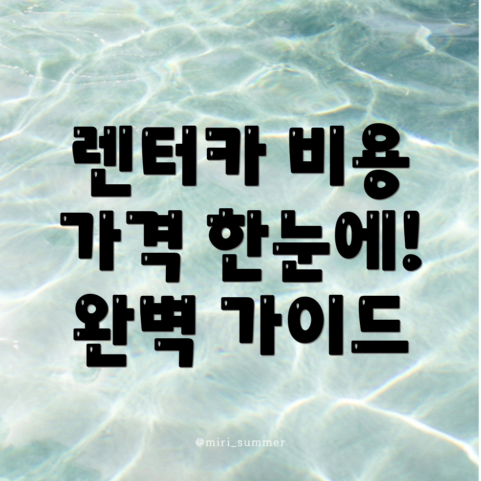 나주시 이창동 단기렌터카