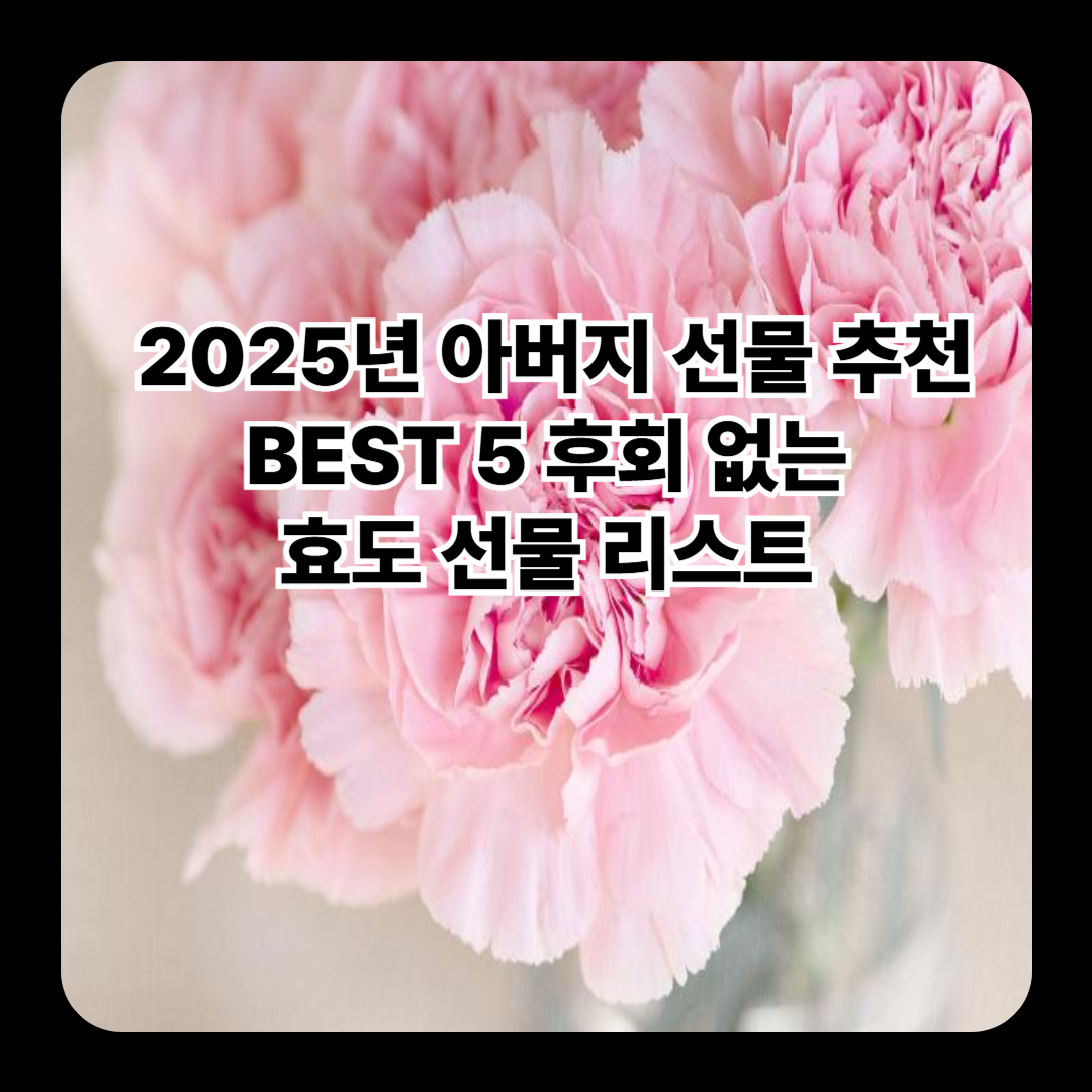 🎁 2025년 아버지 선물 추천 BEST 5 후회 없는 효도 선물 리스트