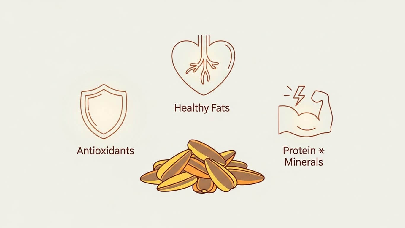 해바라기씨에 풍부한 핵심 영양소