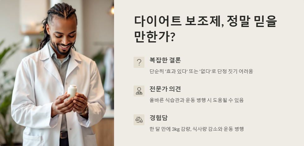 다이어트 보조제 정말 효과 있을까? 전문가 리뷰