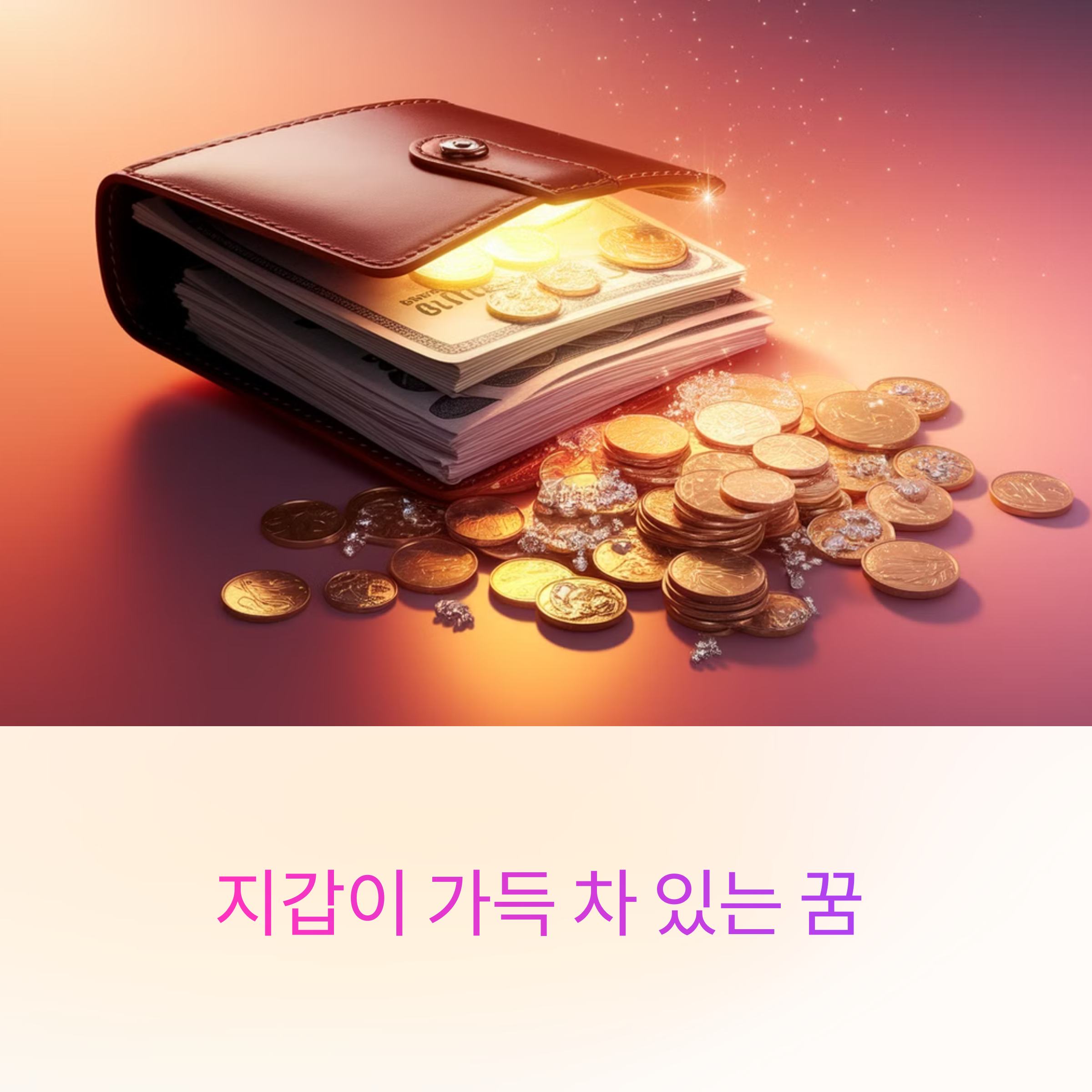 지갑이 가득 차 있는 꿈