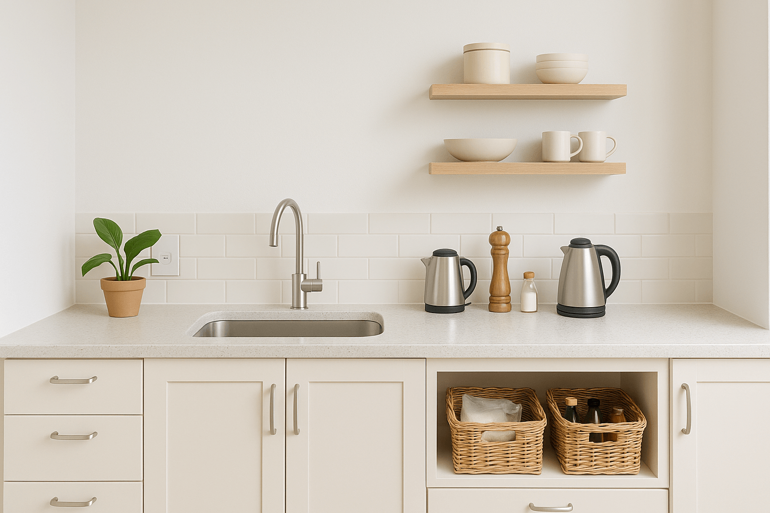 조리대가 깔끔한 사진