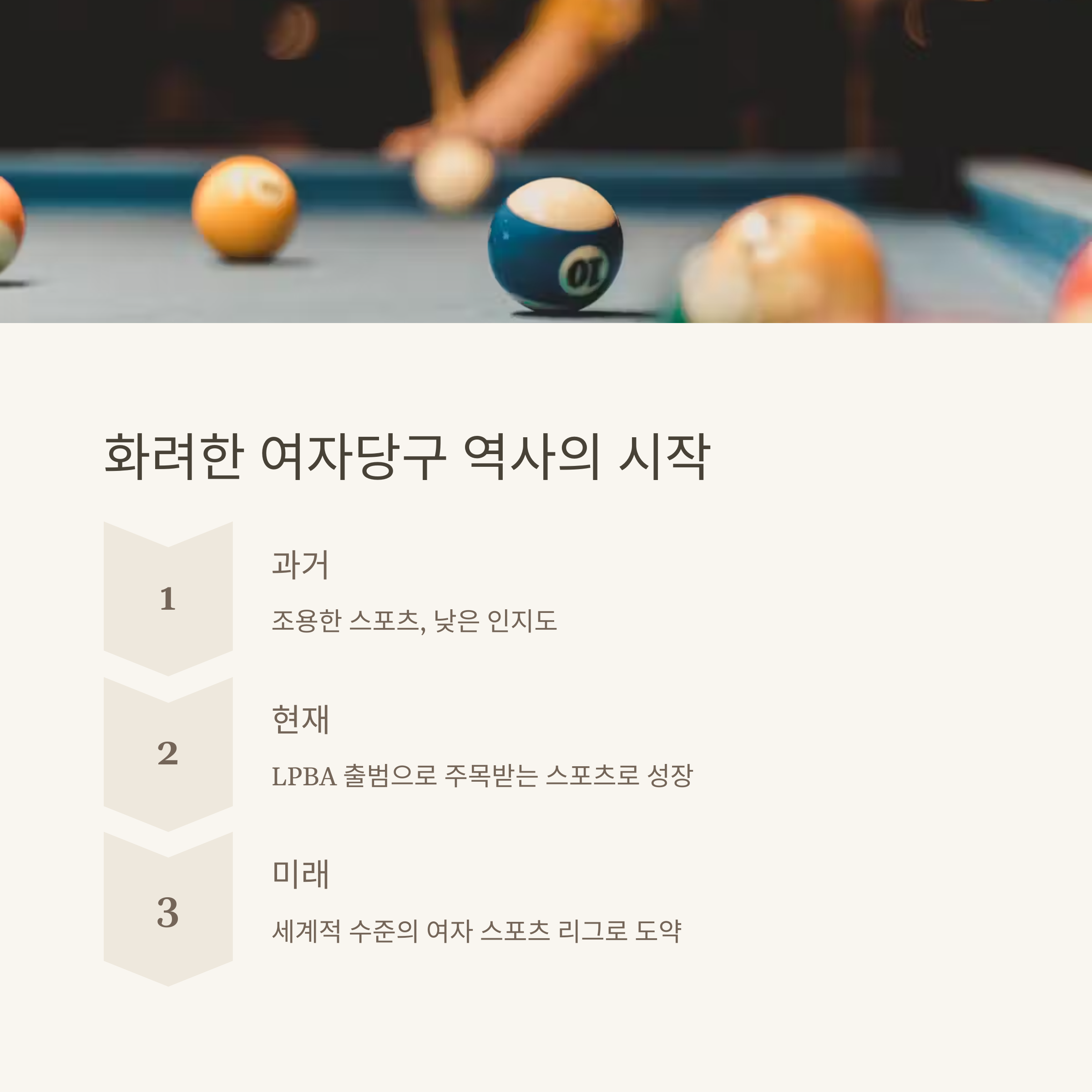 여자당구 역사시작