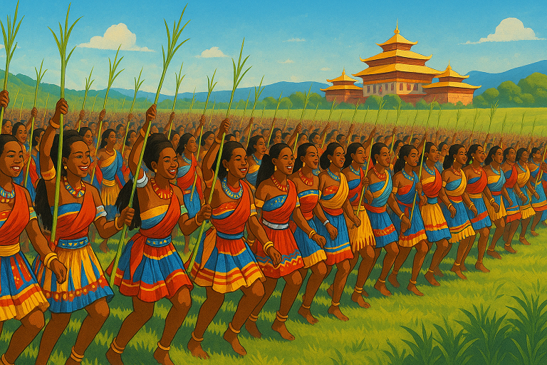 에스와티니의 숨겨진 전통, 움흐랑가 리드 댄스 축제의 신비와 감동