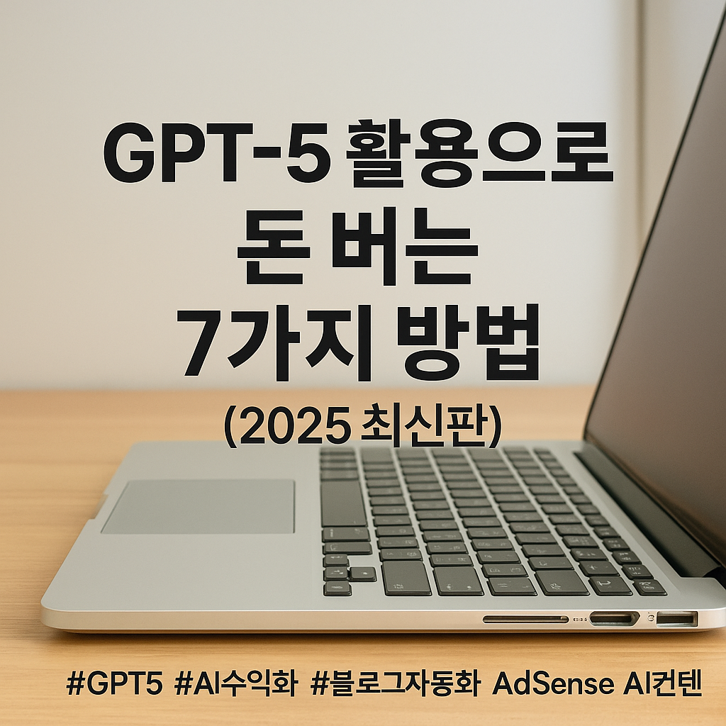 GPT-5 활용으로 돈 버는 7가지 방법 (2025 최신판)