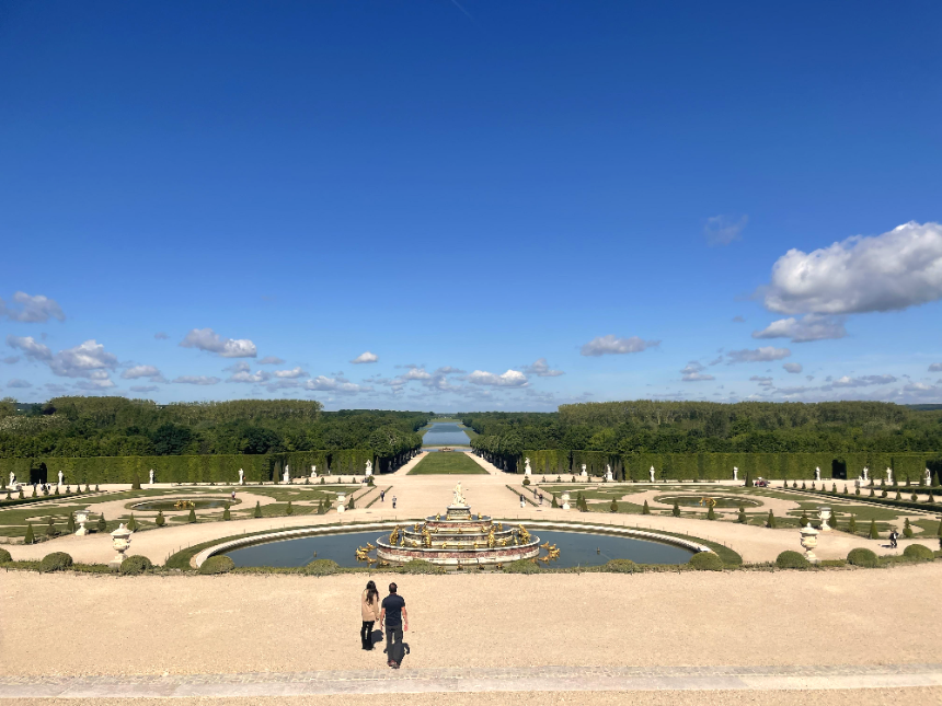 베르사유 궁전 밖의 정원 및 공원전경