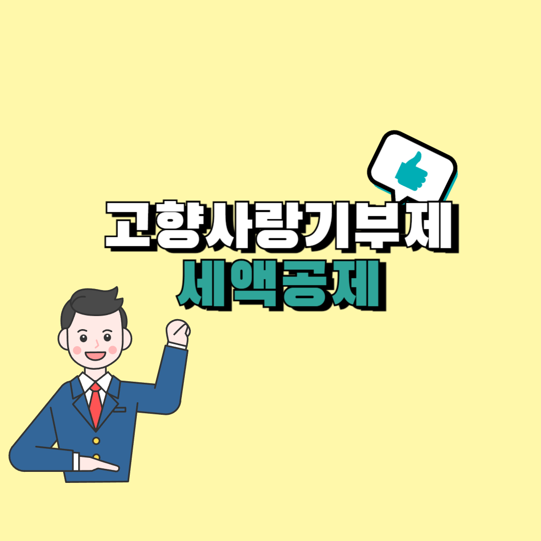고향사랑 기부제 세액공제