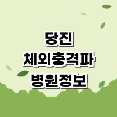 당진시 정형외과