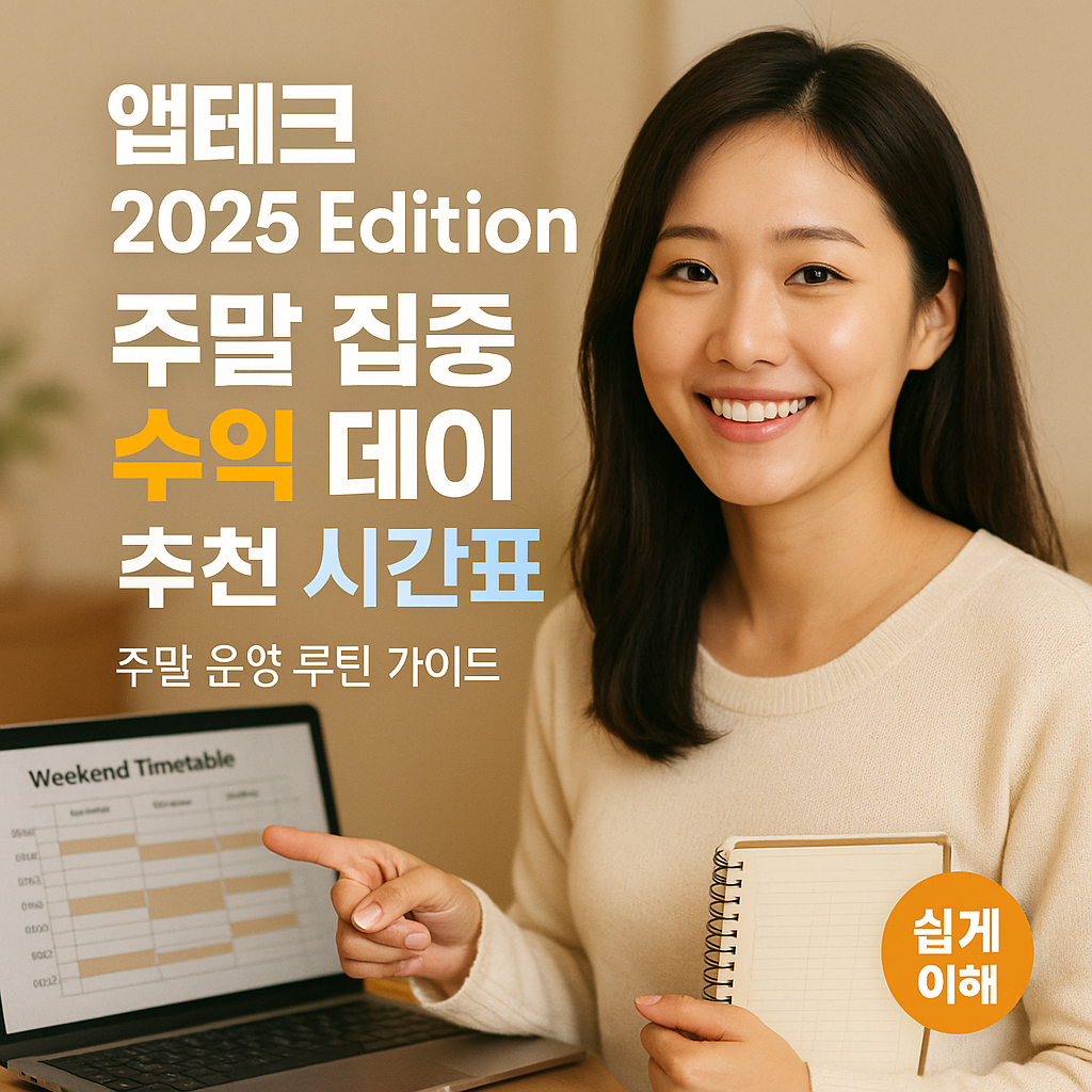 앱테크 2025 Edition | 주말 집중 수익 데이·추천 시간표 실전 팁