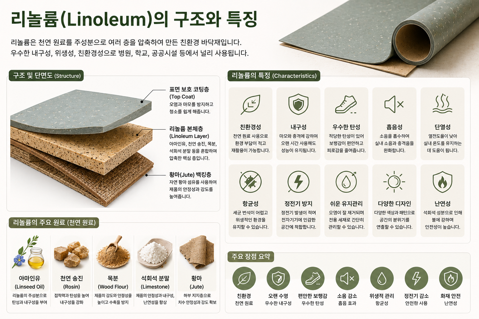 리놀륨의 구조와 특징