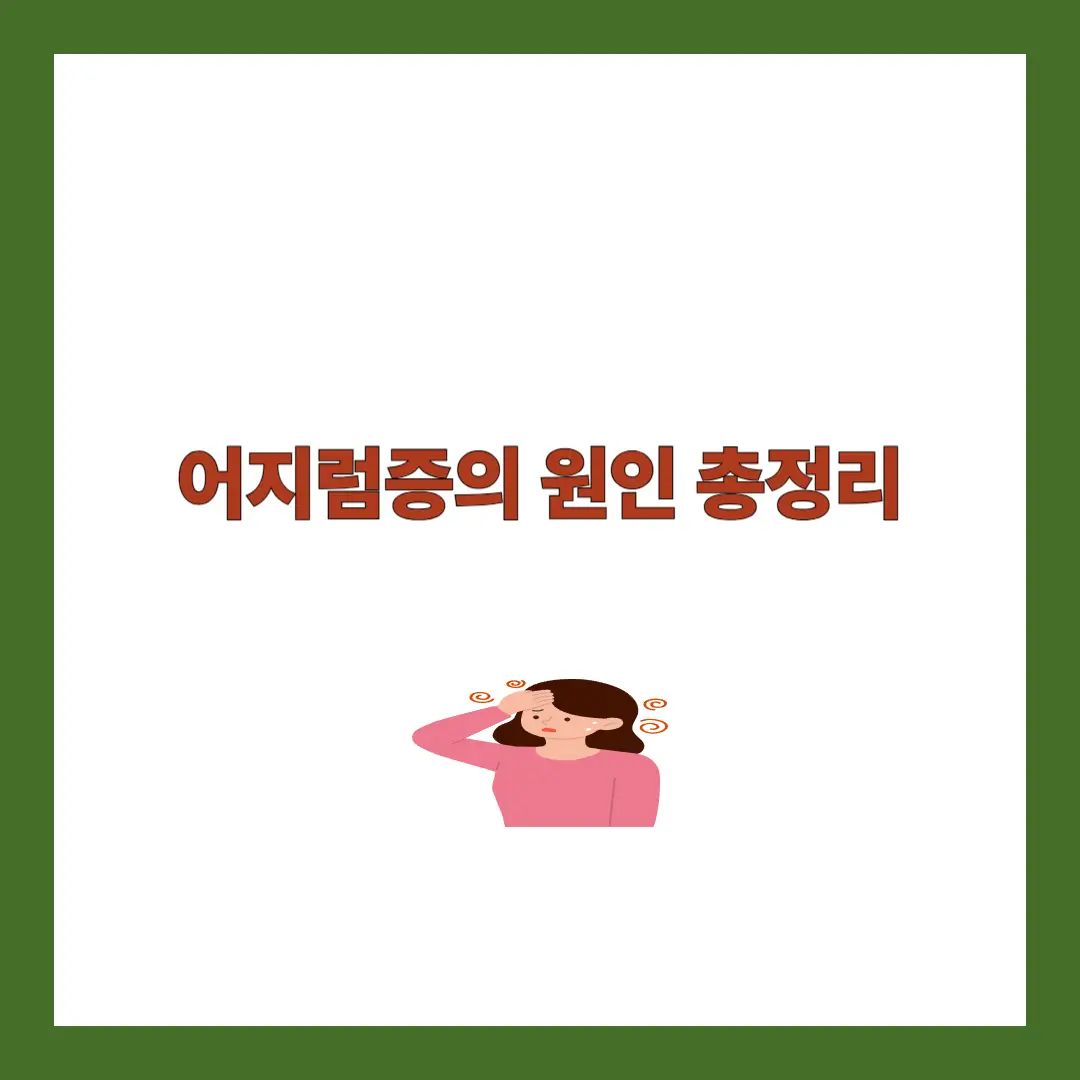 어지럼증 원인