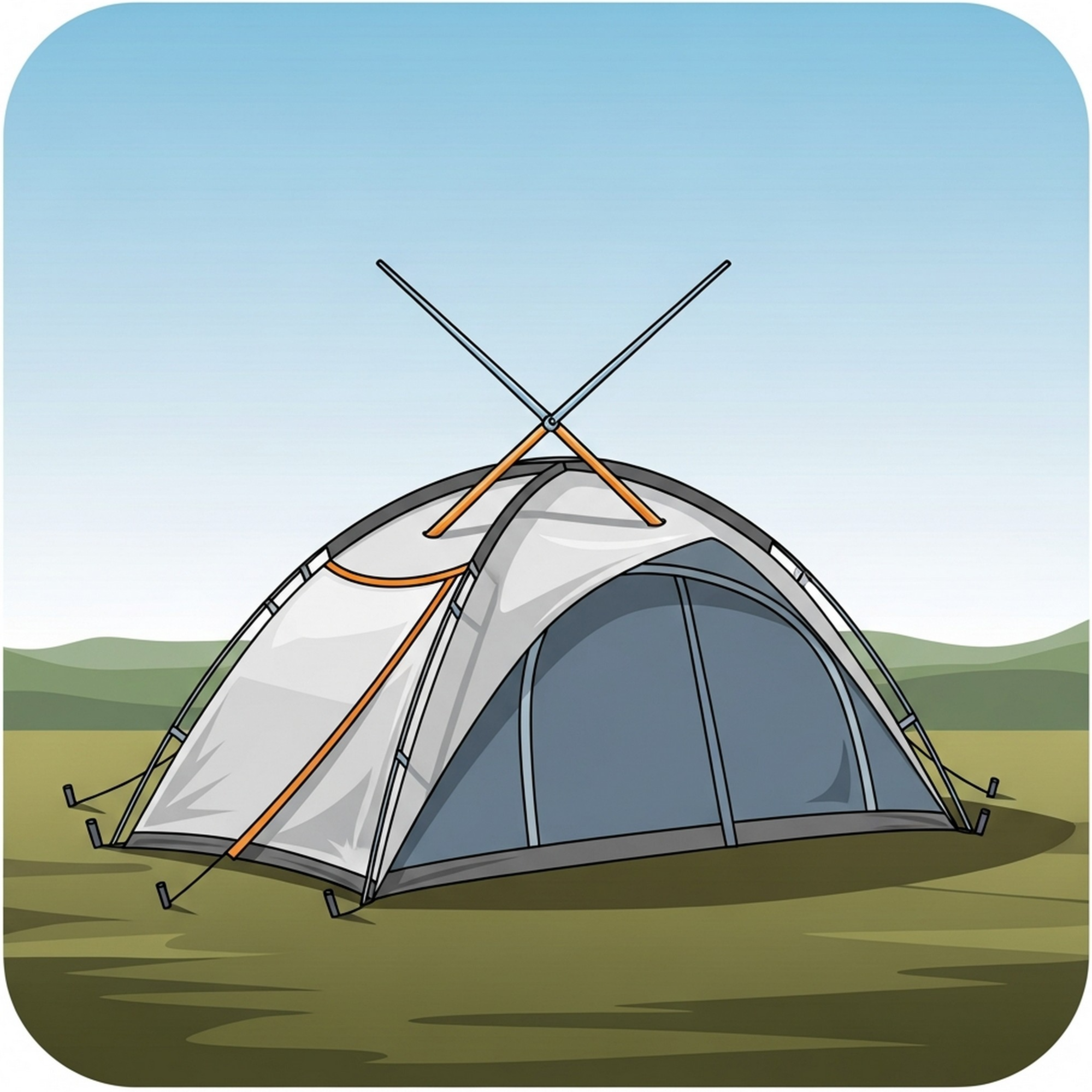 돔텐트 바람 분산 구조