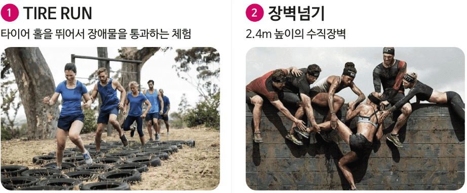 강철머드챌린지 1코스, 2코스