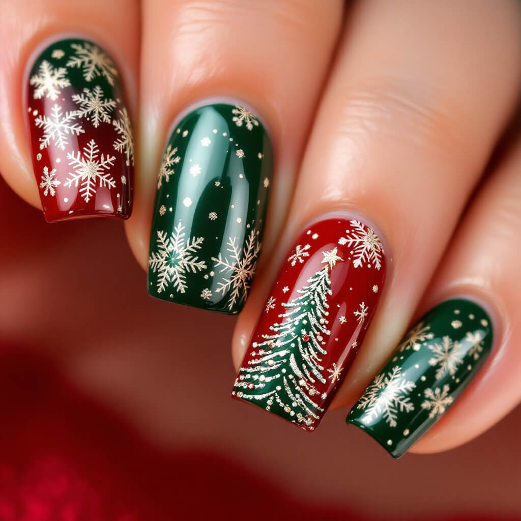 셀프 크리스마스 네일