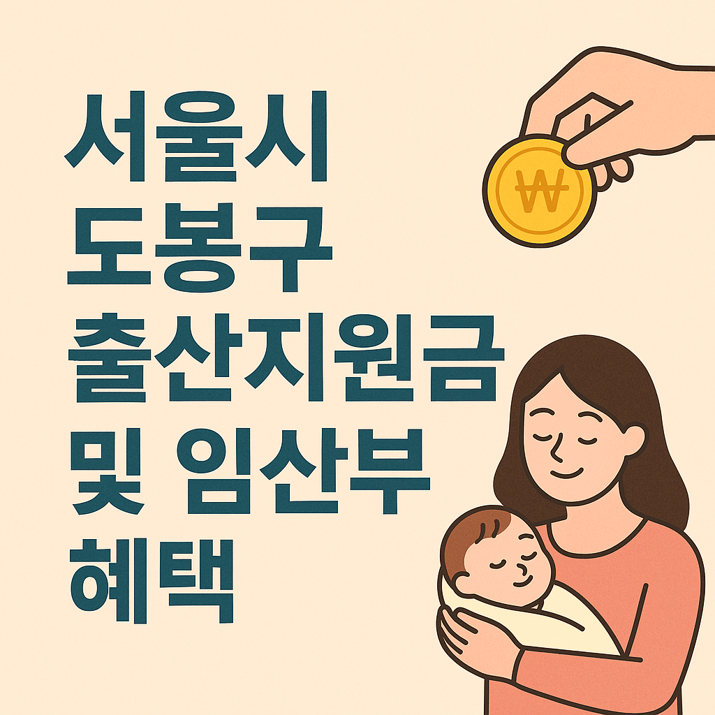 서울시 도봉구 출산지원금 및 임산부 혜택