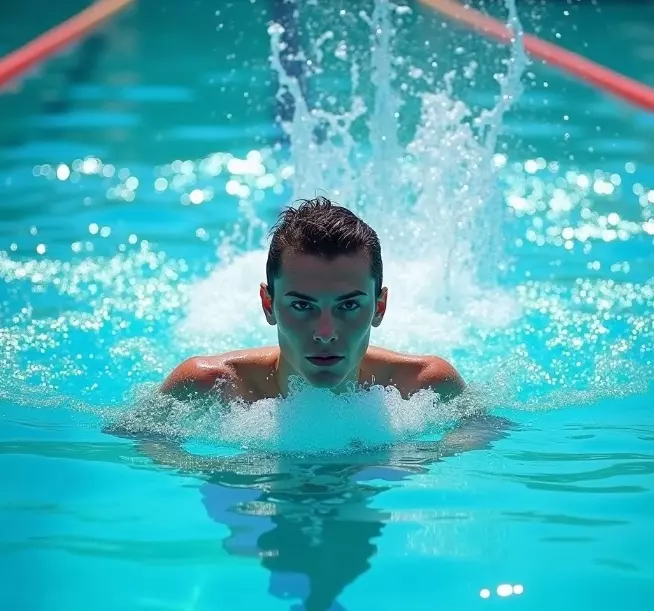 수영 운동중인 이미지