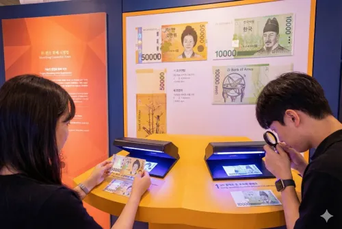 화폐박물관-위조지폐-감별