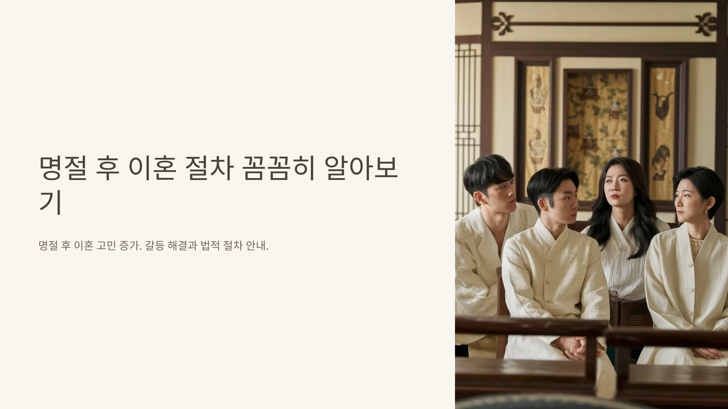 명절 후 이혼 절차 꼼꼼히 알아보기