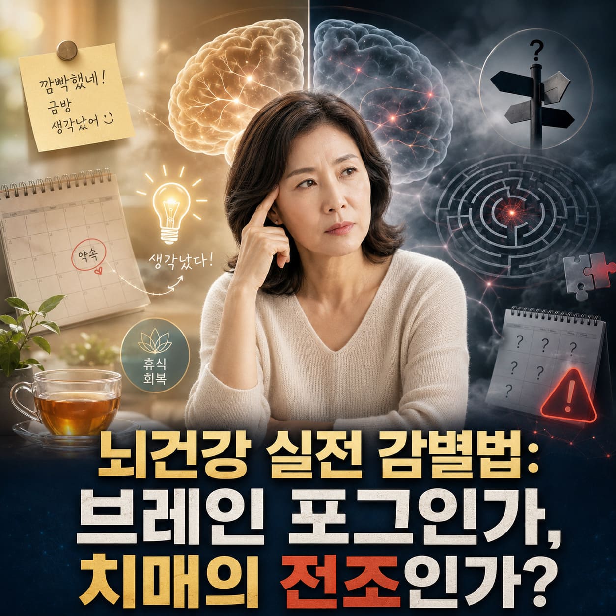 뇌건강 실전 감별법: 브레인 포그인가, 치매의 전조인가?