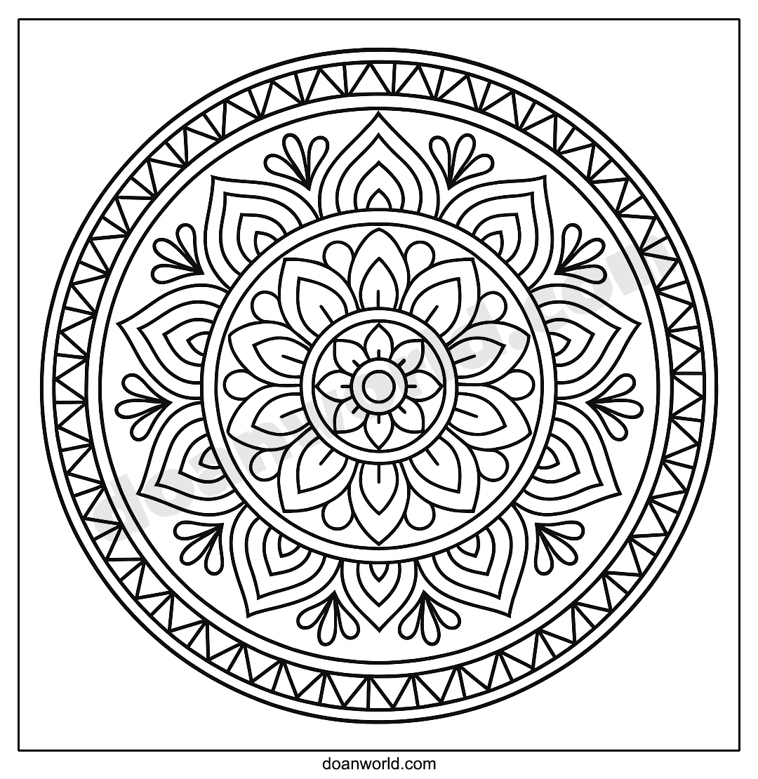 만다라 색칠공부 도안